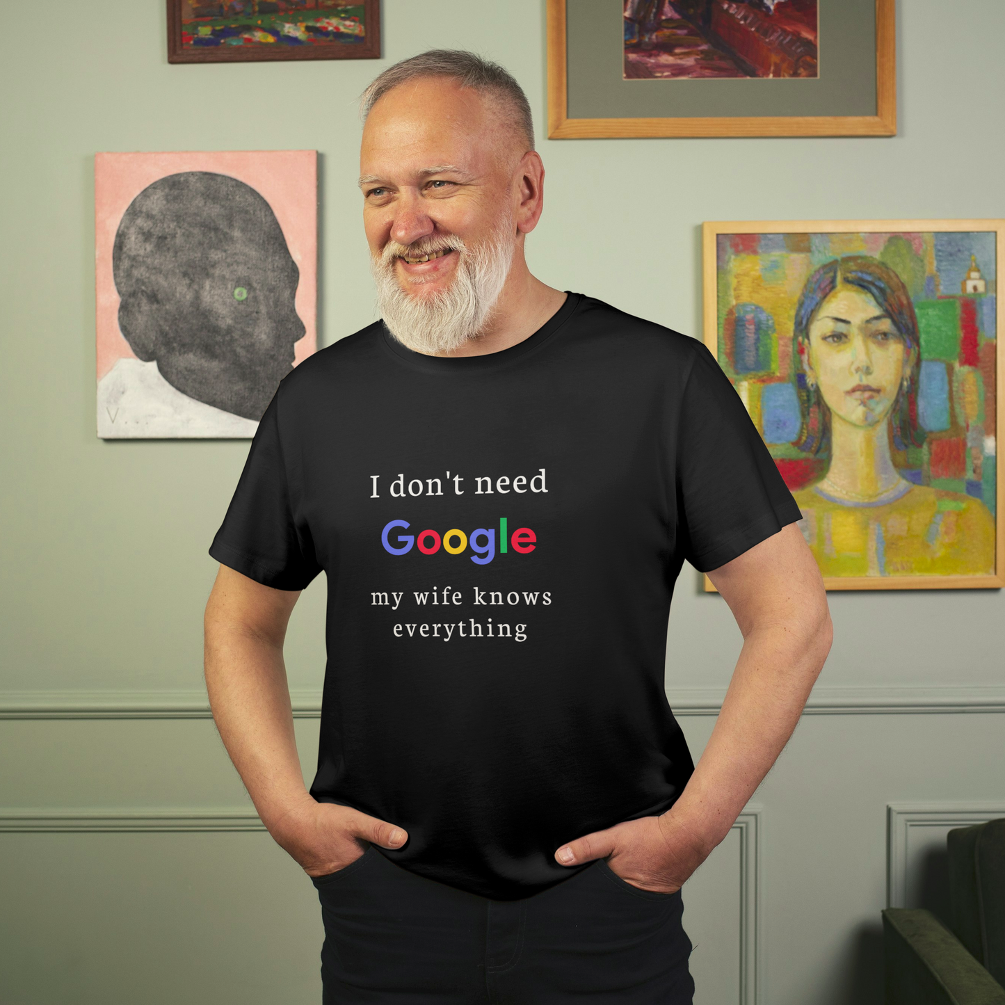 My Wife Knows Everything | Funny Husband Dad Groom T-Shirt